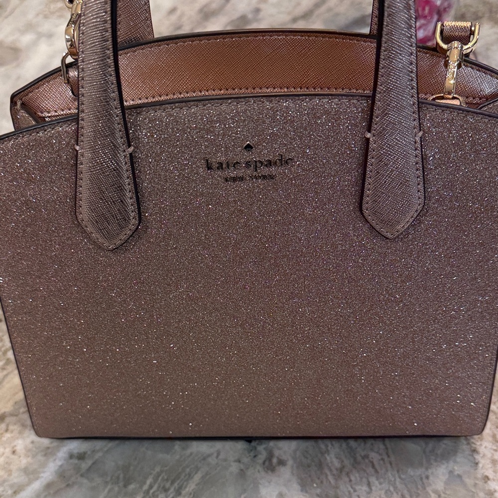 Kate Spade Rose Gold Glitter Satchel (DISCONTINUED) - Picture 2 of 5